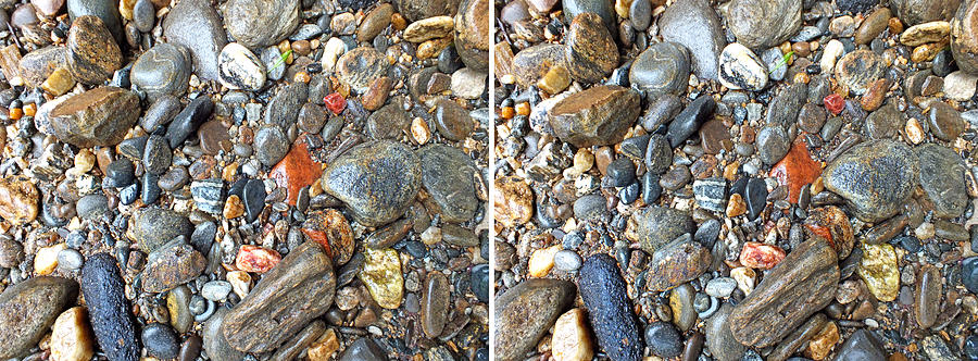 River Rocks 19 in 3D Stereo Photograph by Duane McCullough