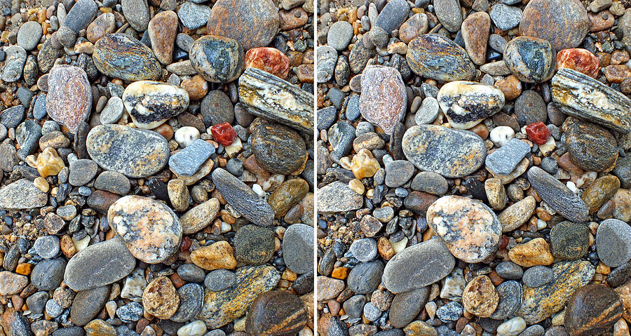 River Rocks 20 in 3D Stereo Photograph by Duane McCullough