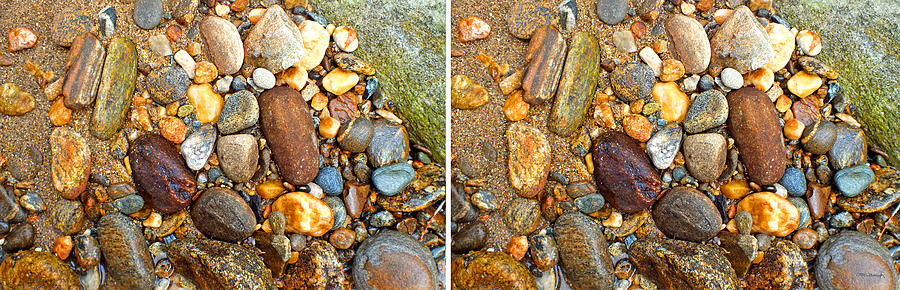 River Rocks 9 in Stereo Photograph by Duane McCullough