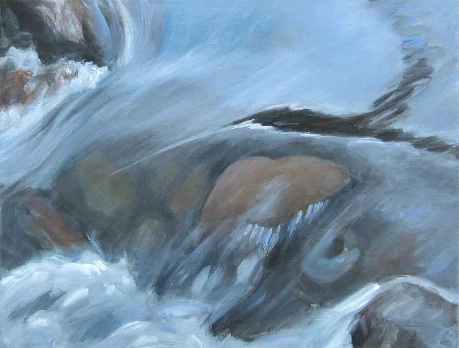 River Rocks Painting by Kazumi Whitemoon