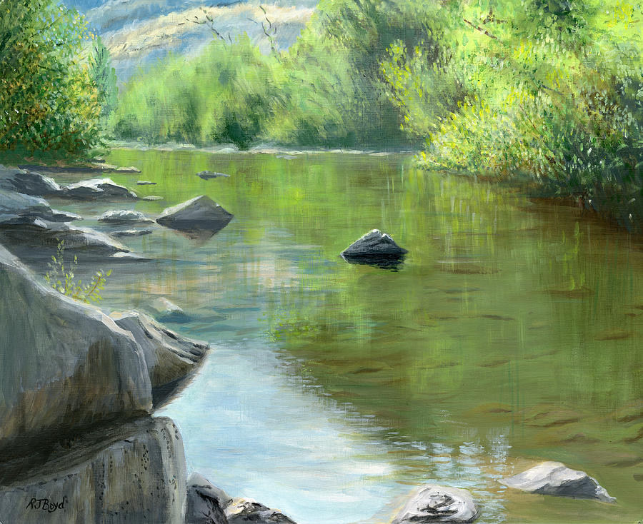 river scene painting