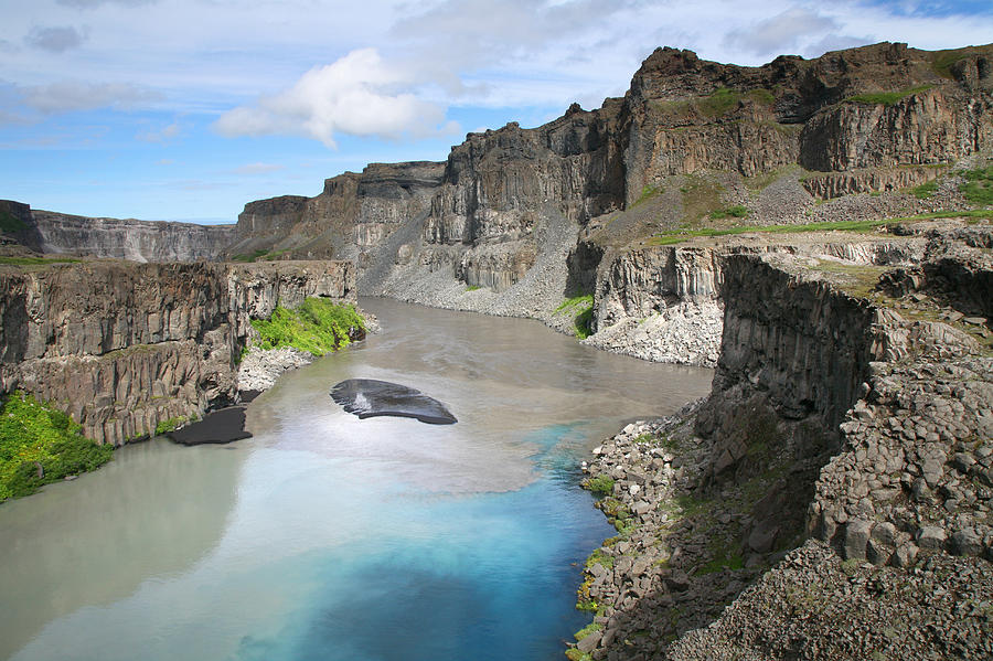 River Sediment Mixing In Iceland Canyon Photograph by Feargus Cooney