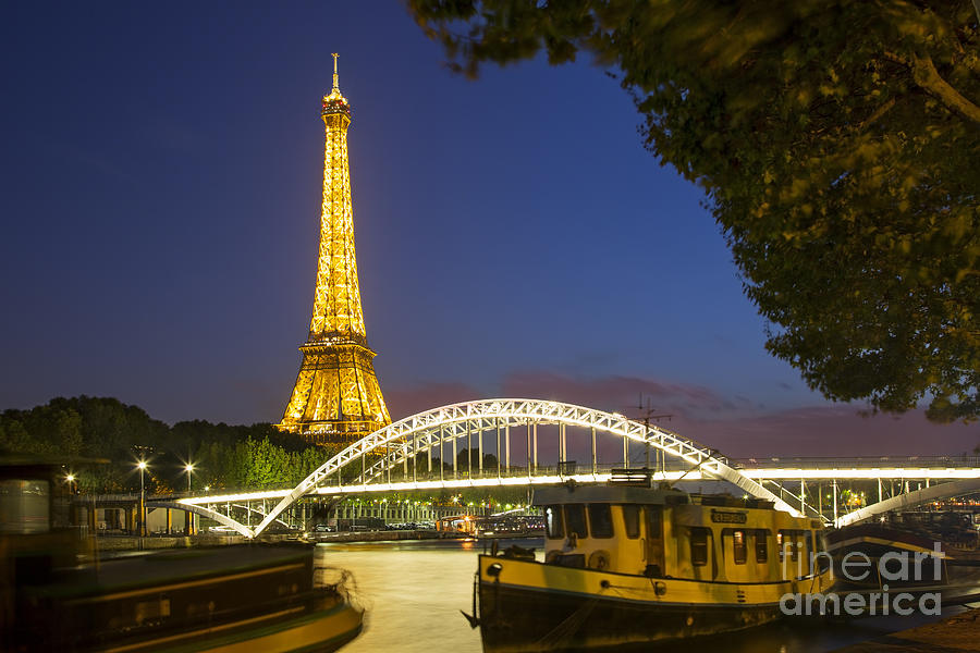 River Seine and Eiffel Photograph by Brian Jannsen