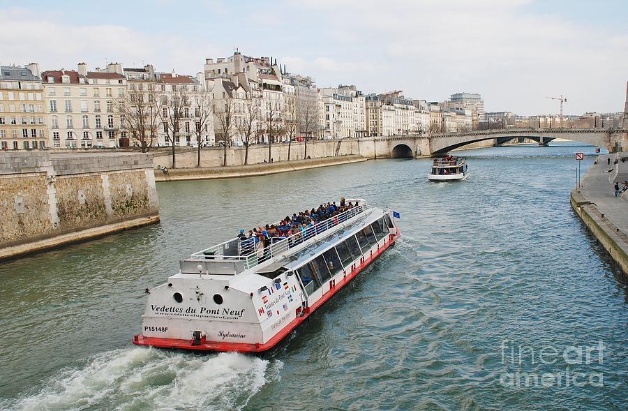 River Seine excursion boats Photograph by David Fowler