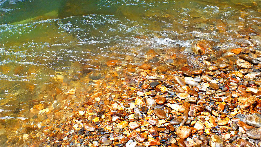 River Shore Rocks Filtered Photograph by Duane McCullough