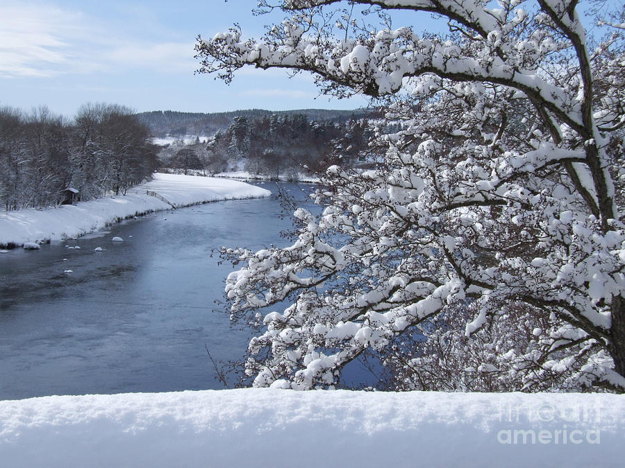Grantown on Spey - Winter by the River  Photograph by Phil Banks