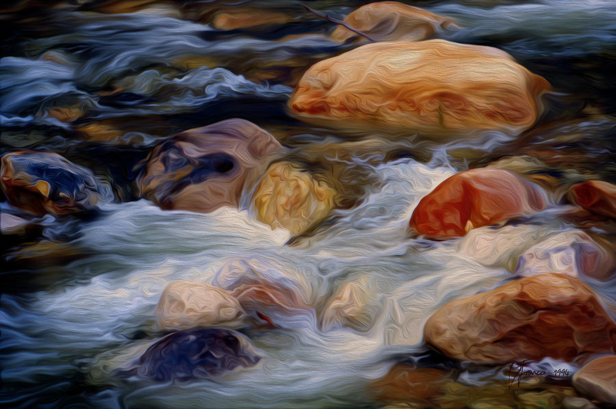 River Stones Digital Art by Vincent Franco