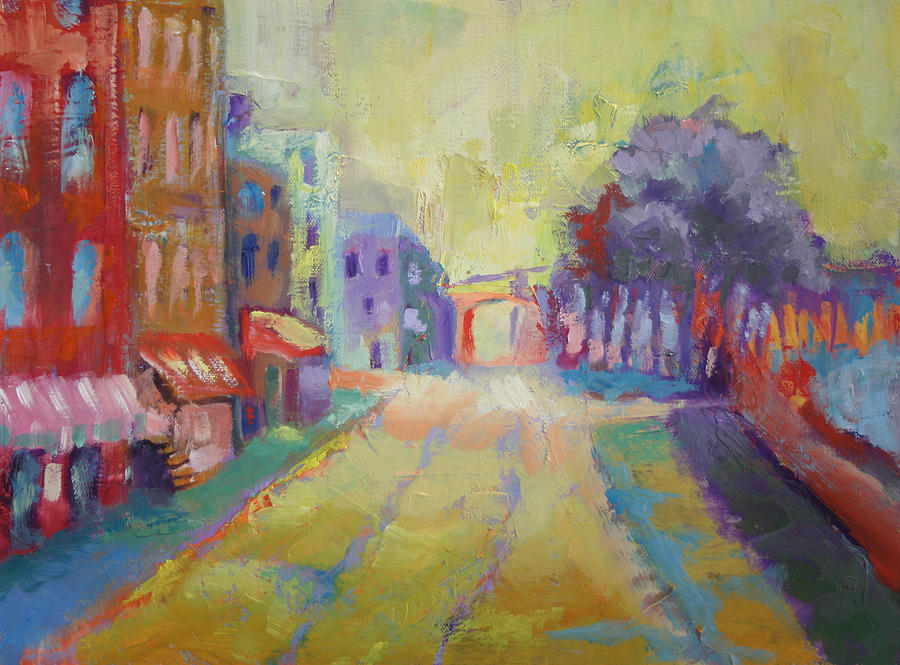 River Street Savannah Painting by Carol Jo Smidt