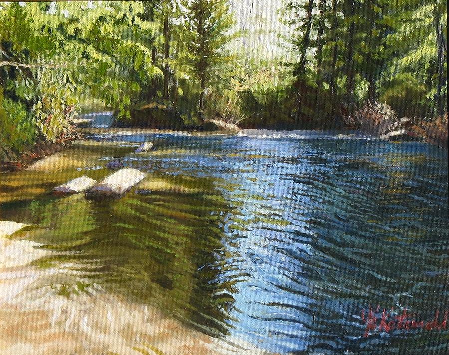 Mountain Painting - River Sunrise by Joseph Kotowski