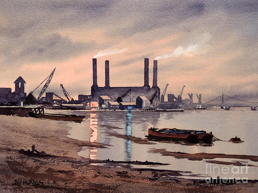 River Thames At Battersea Painting by Bill Holkham