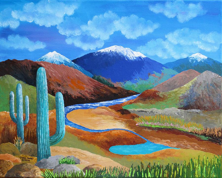 River Valley Painting by Carol Sabo
