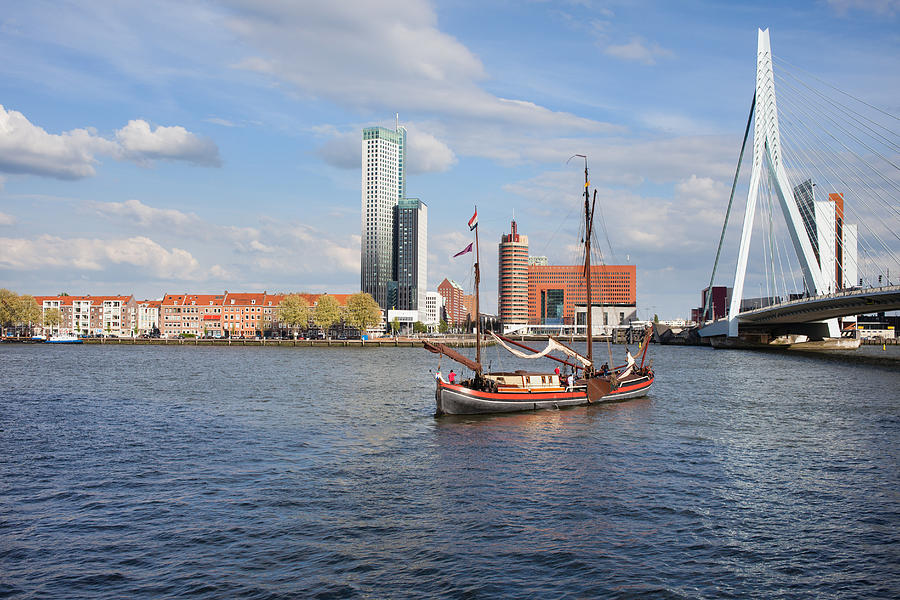River View of Rotterdam in the Netherlands Photograph by Artur Bogacki