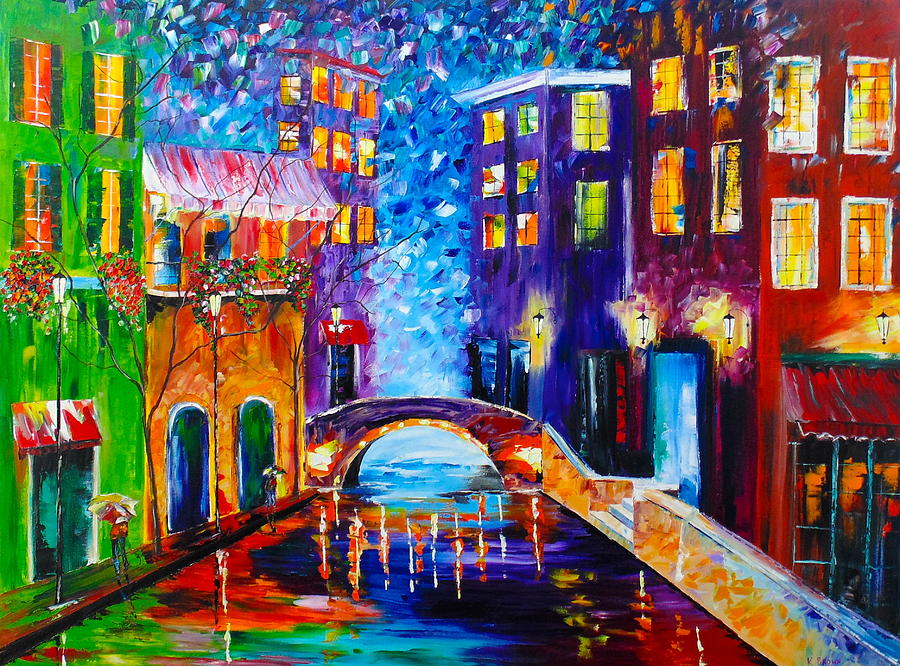 River Walk Painting by Kevin  Brown