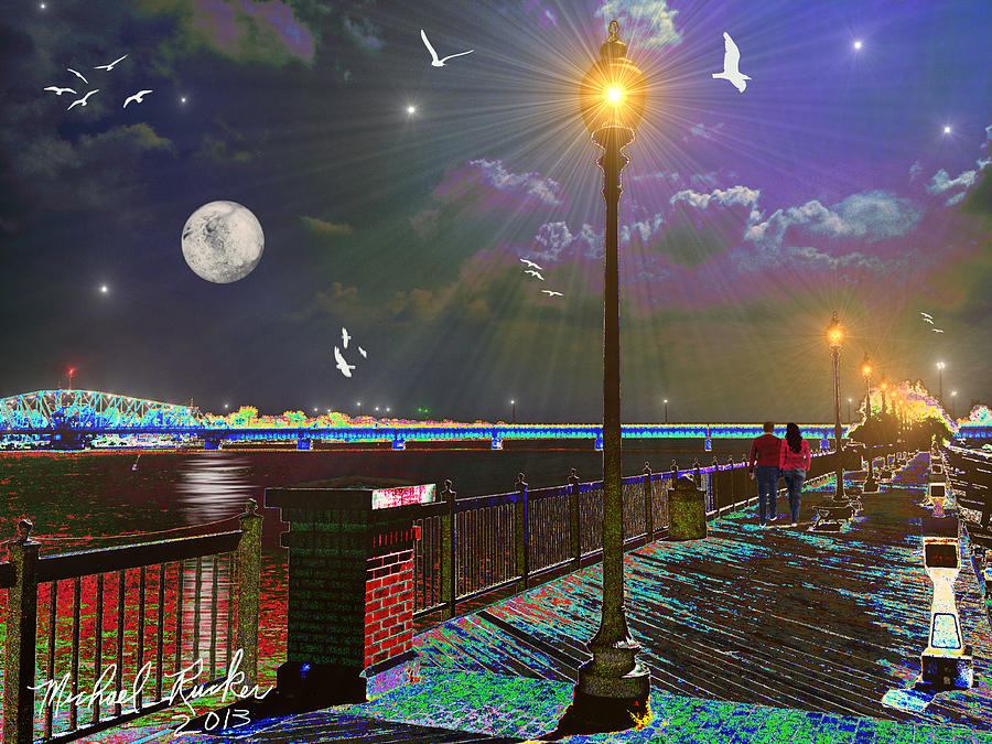 River Walk Digital Art by Michael Rucker