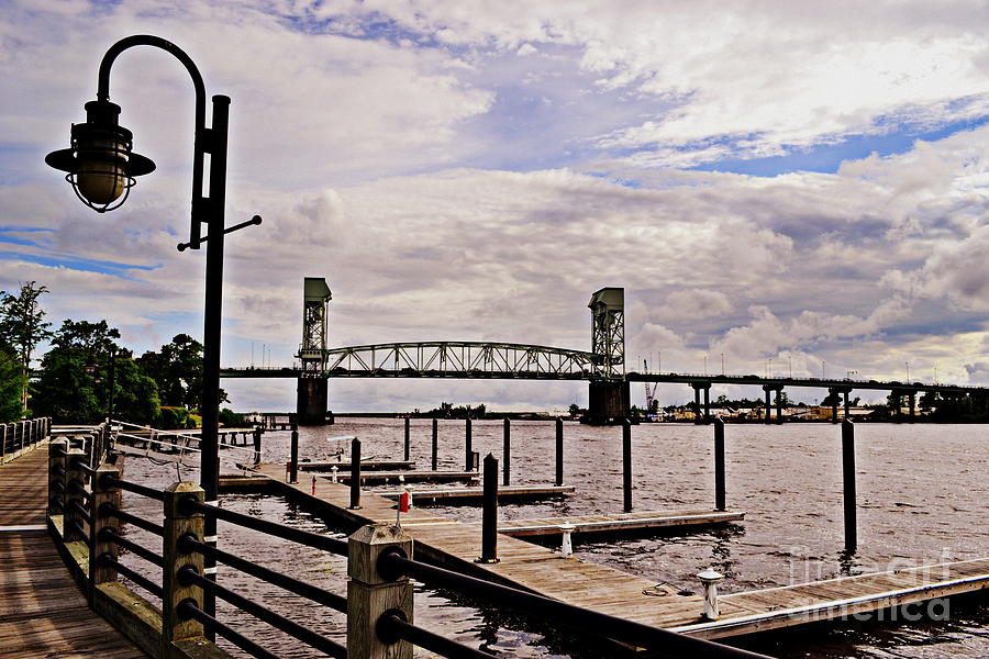 City Photograph - River Walk Wilmington Bridge by Amy Lucid