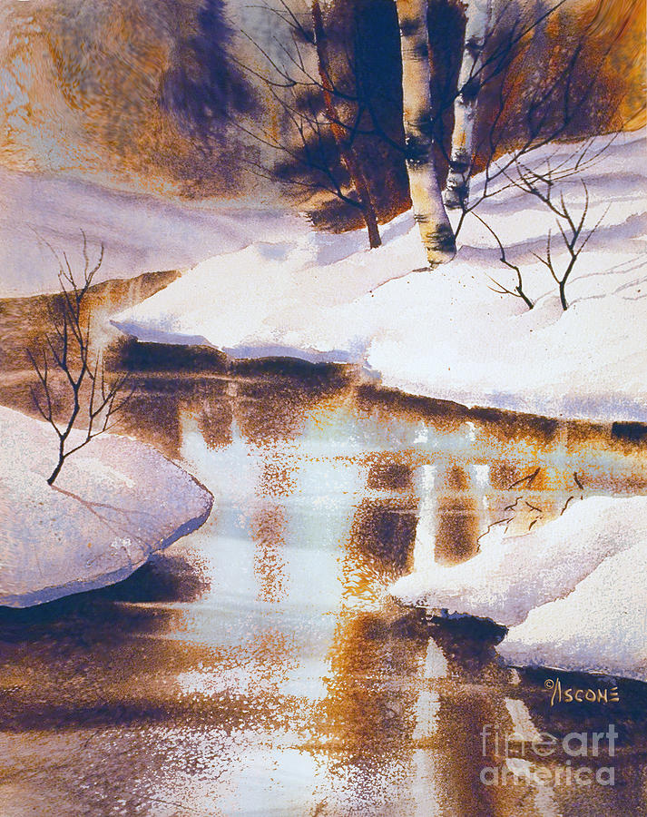 Riverbank Painting by Teresa Ascone