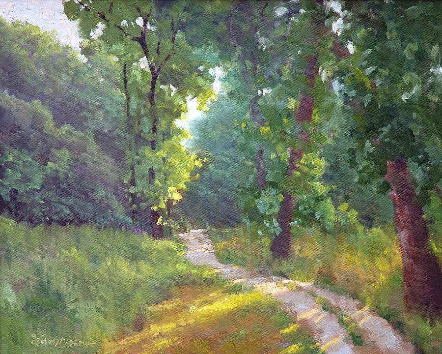 Riverbend Park Morning Painting by Armand Cabrera