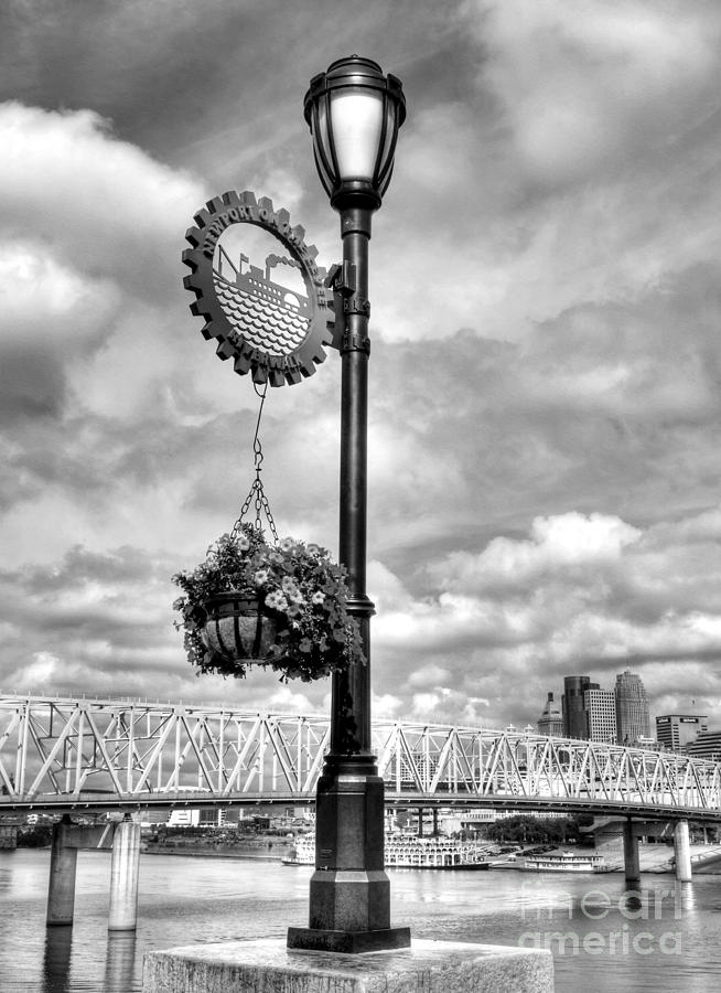 Riverboat Lamp Bw Photograph by Mel Steinhauer