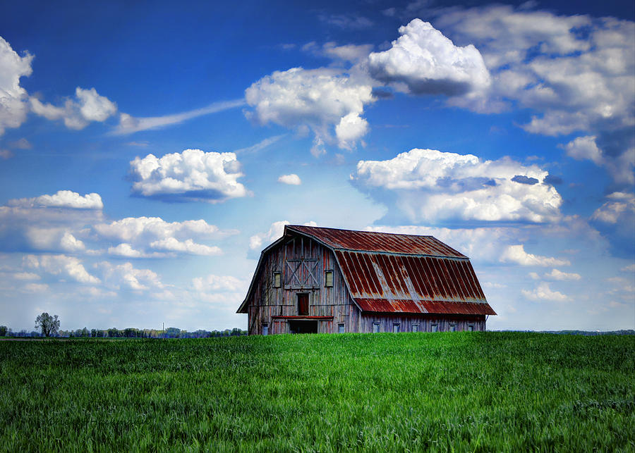 Riverbottom Barn Against the Sky Photograph by Cricket Hackmann
