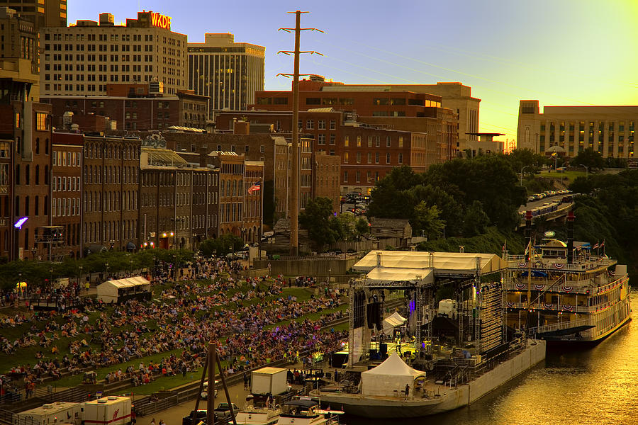 Music Photograph - Riverfront Concert by Diana Powell