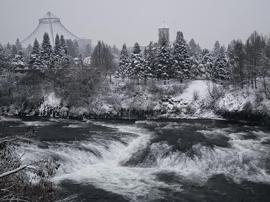 Riverfront Park Winter Storm - Spokane Washington Photograph by Daniel ...