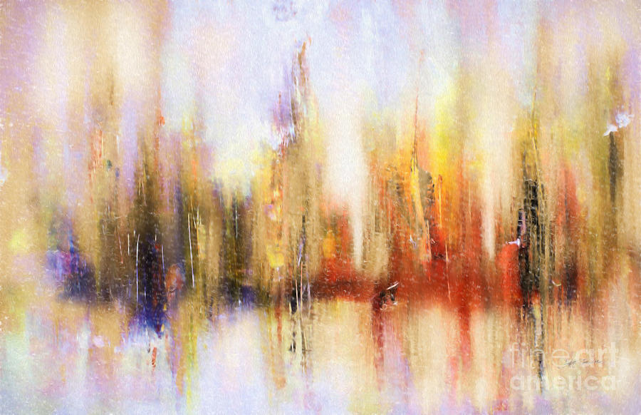 Prints Digital Art - Riverfront Refraction Fine Art Painting by Heinz G Mielke Prints Digital Art - Riverfront Refraction Fine Art Painting by Heinz G Mielke