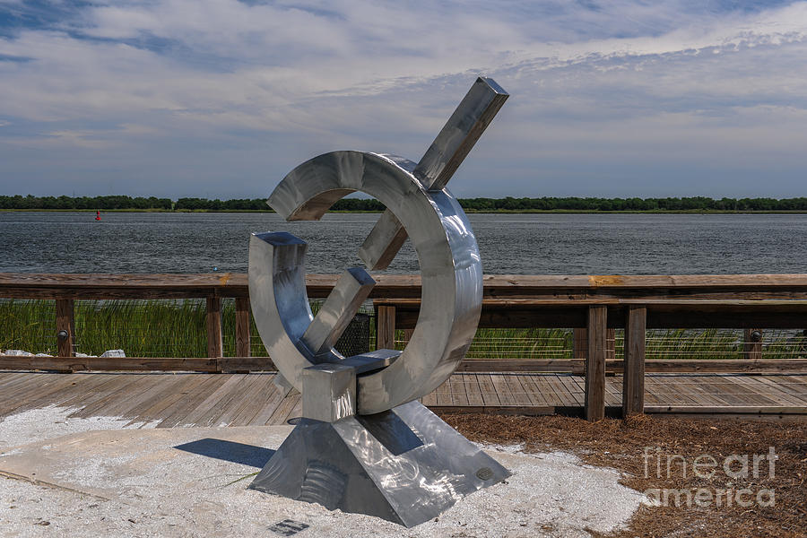 Riverfront Sculpture Photograph by Dale Powell