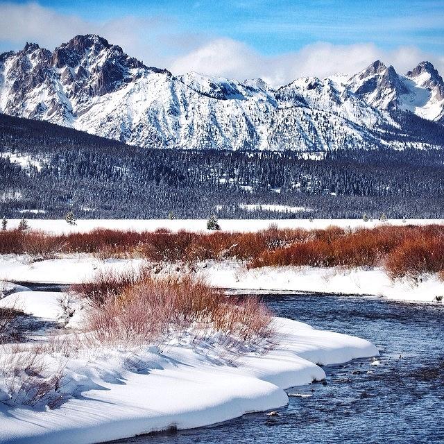 Mountain Photograph - #riverofnoreturn #sawtooths #winter by Cody Haskell