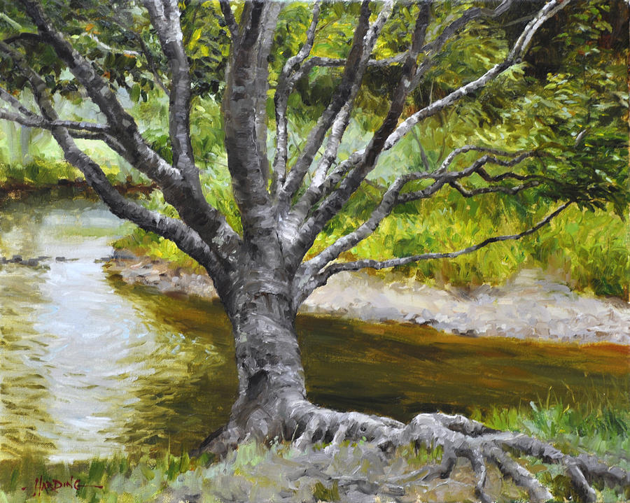 Nature Painting - Rivers Edge by Scott Harding