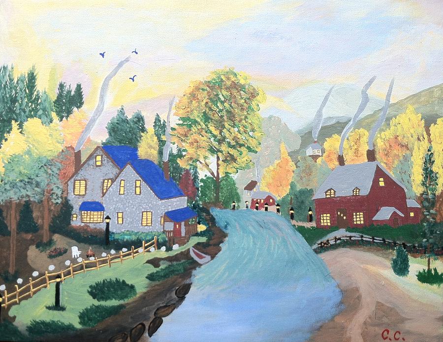 Riverside Painting by Tony Clark