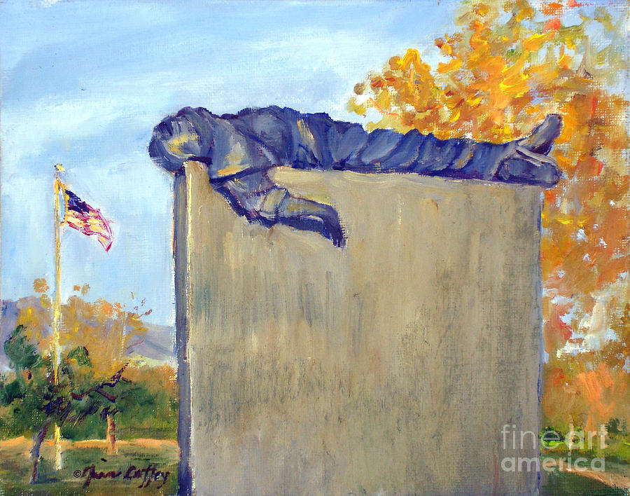 Riverside National Cemeter Veterans Memorial Painting by Joan Coffey
