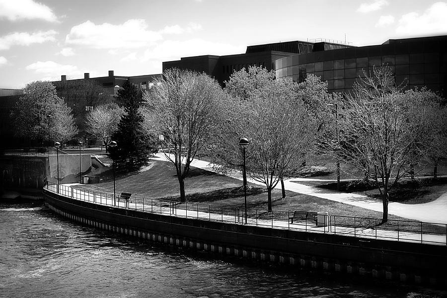 Riverside Park Black and White Photograph by Scott Hovind
