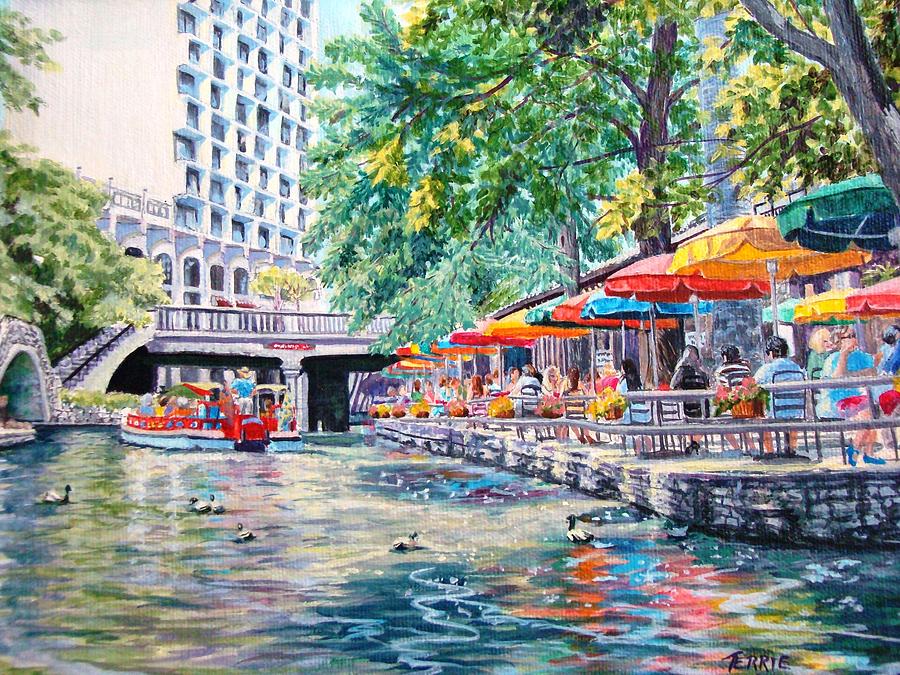 San Antonio Painting - Riverwalk Fun by Terrie Leyton