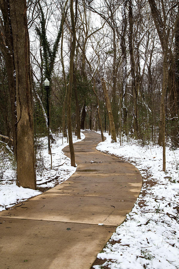 Riverwalk In The Snow Photograph by Charles Hite