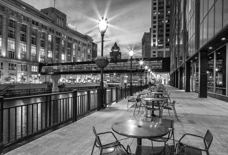 Riverwalk Seating Photograph by Jeffrey Ewig