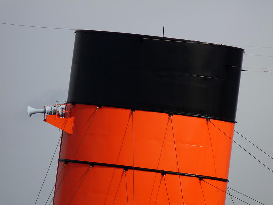 RMS Queen Mary Stack Photograph by Jeff Lowe