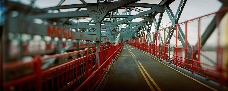 Architecture Photograph - Road Across A Suspension Bridge by Panoramic Images