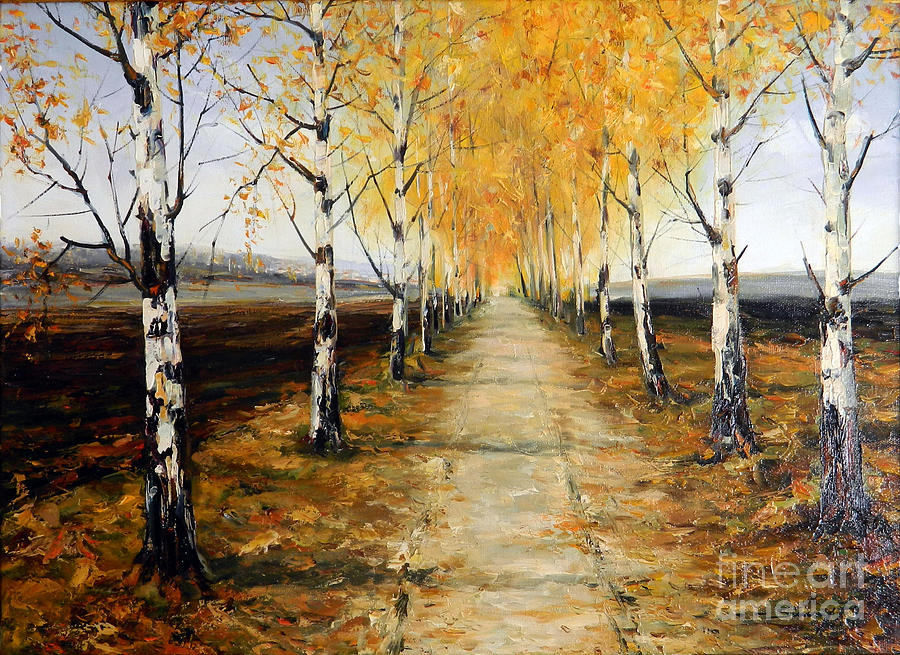Impressionism Painting - Road and Plowed Land by Petrica Sincu