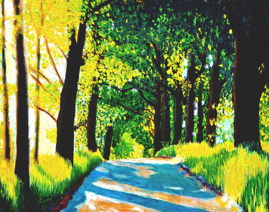 Road and Trees Painting by Stan Hamilton