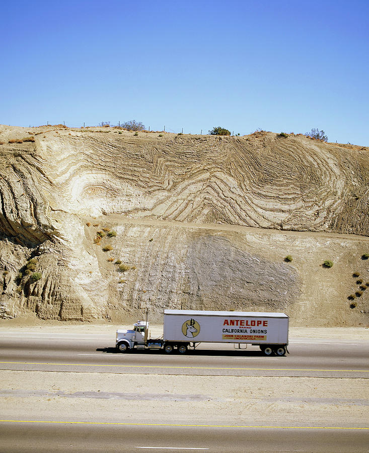 Road Cutting Through The San Andreas Fault Photograph by Martin Bond/science Photo Library