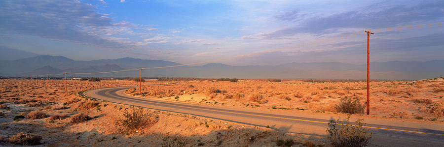 Mountain Photograph - Road Desert Springs Ca by Panoramic Images