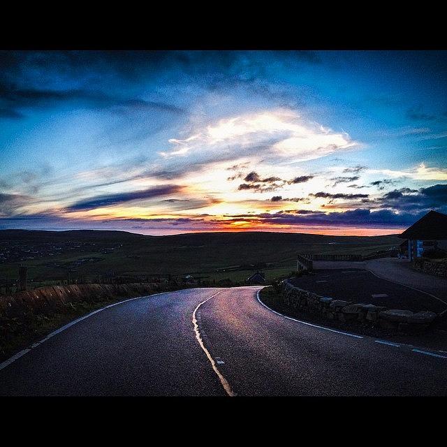 Sunset Photograph - Road Down To Gulberwick! by Andrew D Hutton