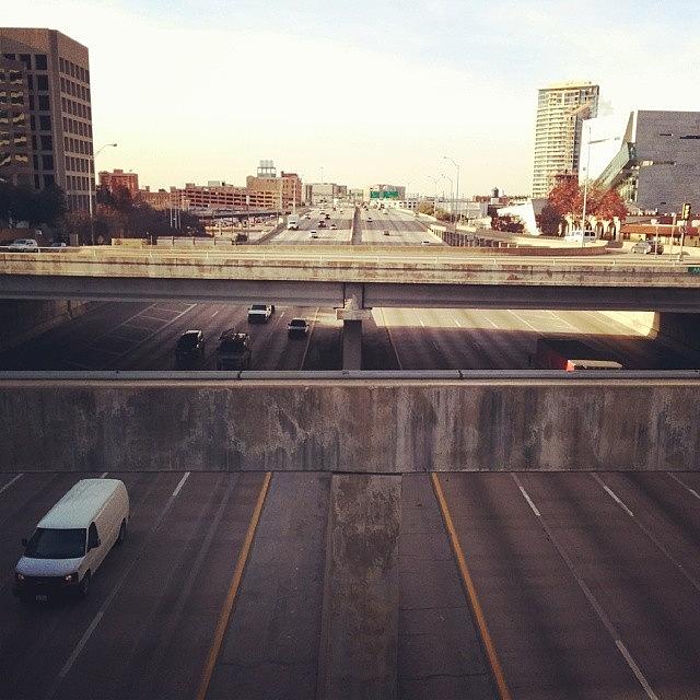 Car Photograph - #road #downtown #dallas #freezing by Jake Tucker