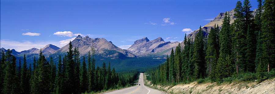 Mountain Photograph - Road In Canadian Rockies, Alberta by Panoramic Images