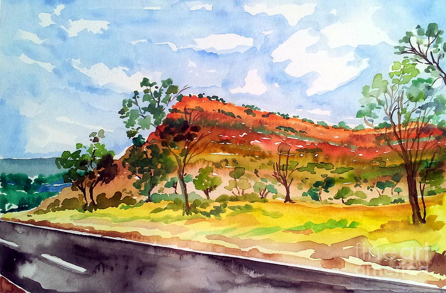 Road in the Kimberley Northern Territory Painting by Roberto Gagliardi