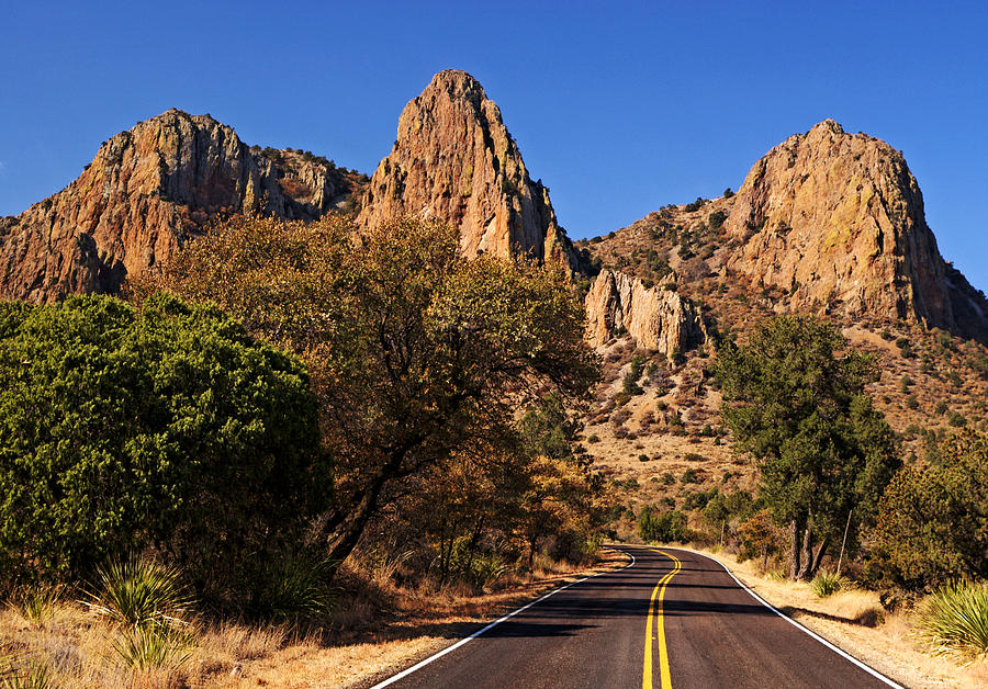 Road Into Chisos Mountains Photograph by Daniel Woodrum