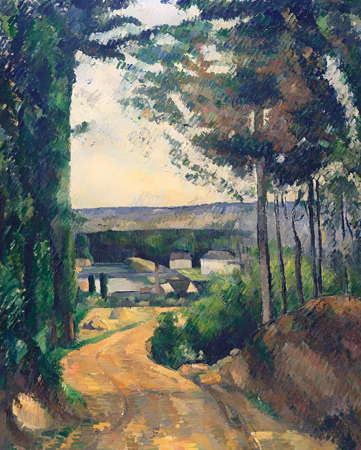 Vintage Painting - Road Leading to a Lake by Mountain Dreams
