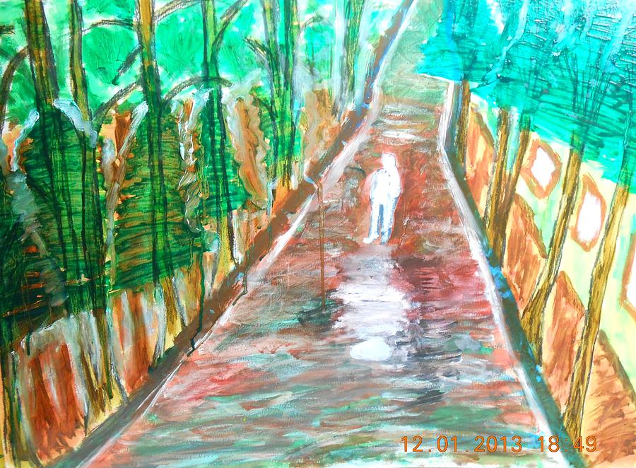 Tree Painting - Road less traversed.... by Alfredo Llana