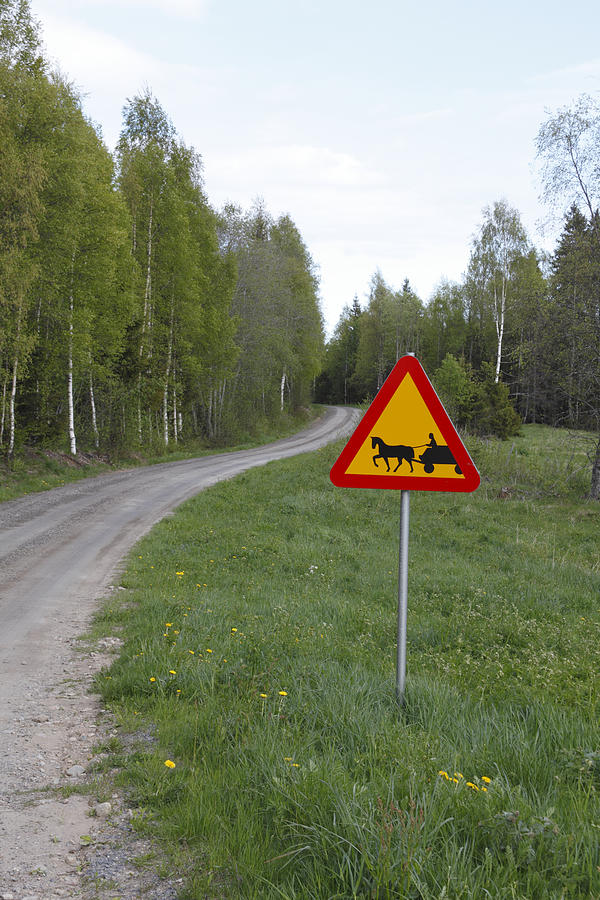 Road sign with carriage Photograph by Ulrich Kunst And Bettina ...