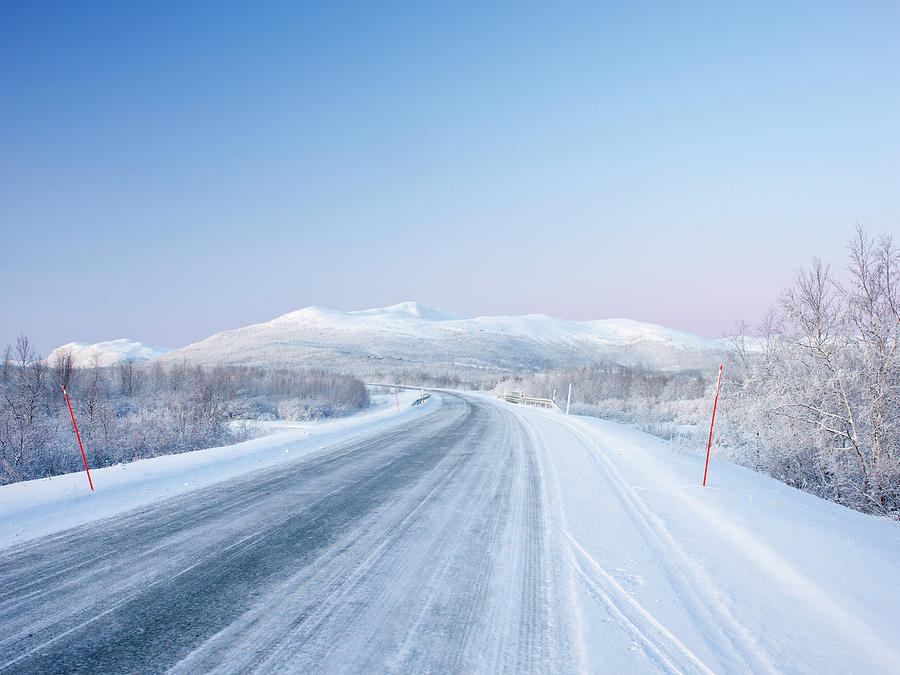 Road Through Arctic Tundra Photograph by Antonyspencer